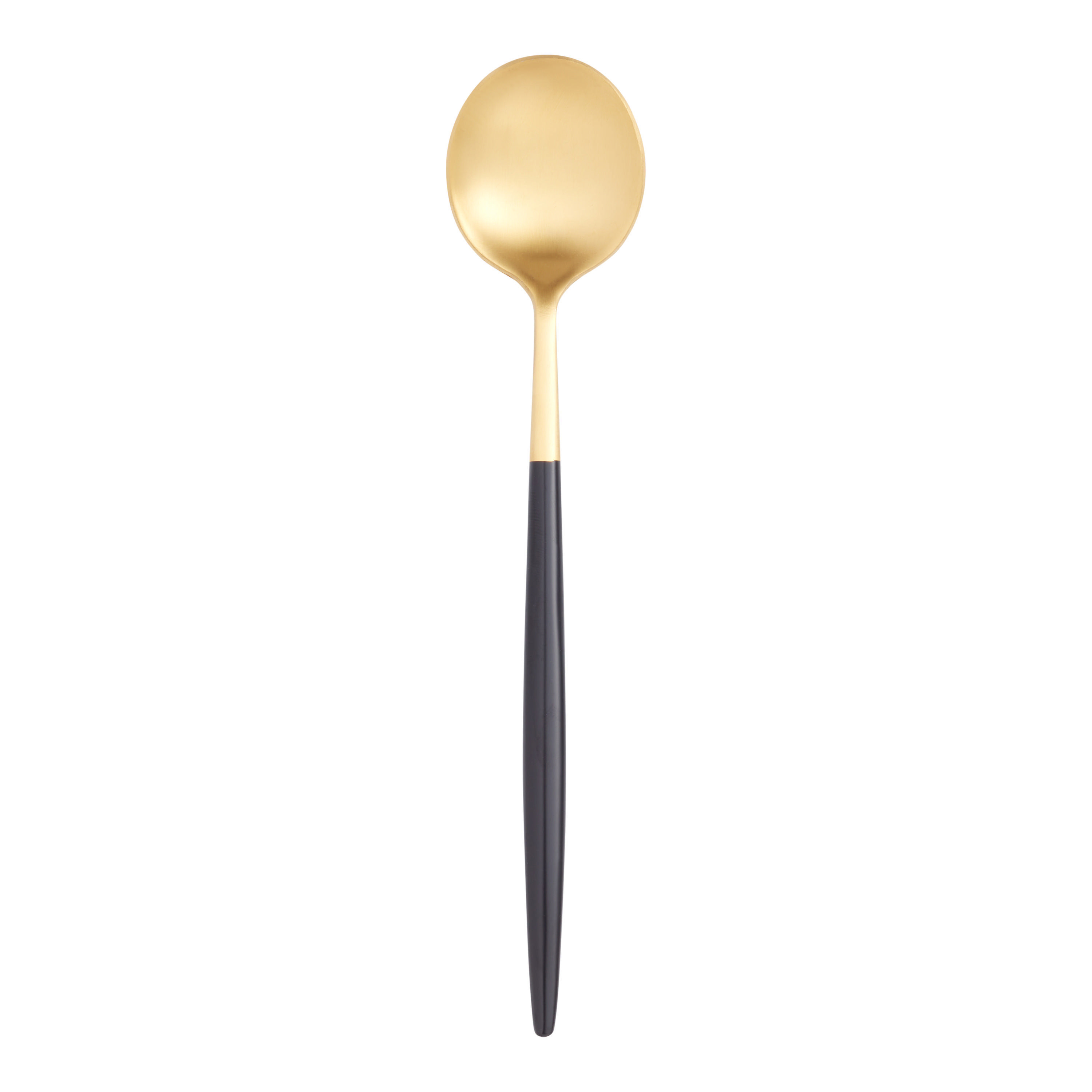Shay Black And Gold Soup Spoons Set Of 6 | World Market