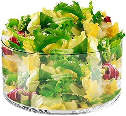Amazon.com | KROSNO Glass Salad Bowl | 9.4" | Glamour Collection | Perfect for Home, Restaurants ... | Amazon (US)
