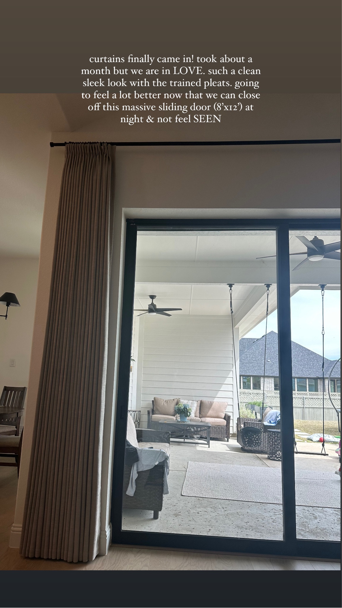 pinch pleat living room curtains 
Details: Liz linen. Burlywood birch. Pinch pleated. Memory shaped. 
#twopages

#LTKhome