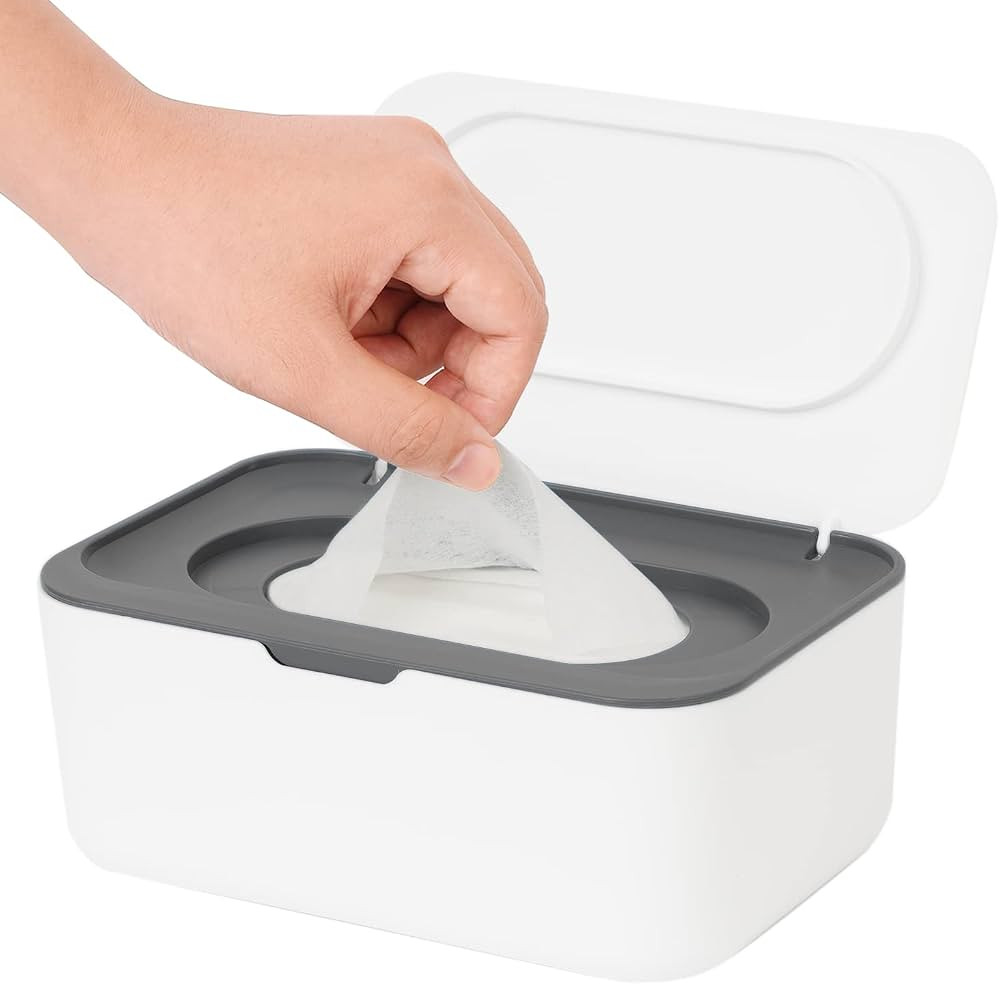 Wipes Dispenser, Wipe Holder for Baby & Adult, Seposeve Refillable Wipe Container, Keeps Wipes Fr... | Amazon (US)