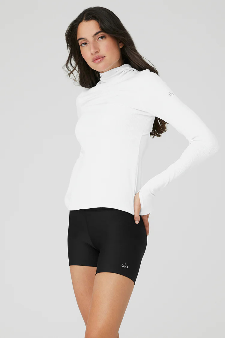Alosoft Ribbed Frontrunner Long Sleeve | Alo Yoga (US)