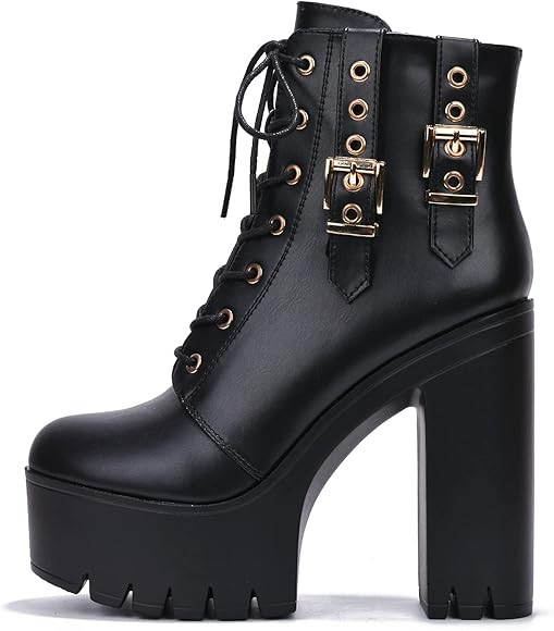 Cape Robbin Elinda Combat Boots for Women, Platform Boots with Chunky Block Heels,High Tops Boots... | Amazon (US)