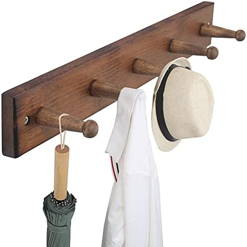 WEBI Coat Rack Wall Mounted Clothes Rack Wall Coat Hanger,Wood Coat Hooks Wall Mounted,Hat Rack for  | Amazon (US)