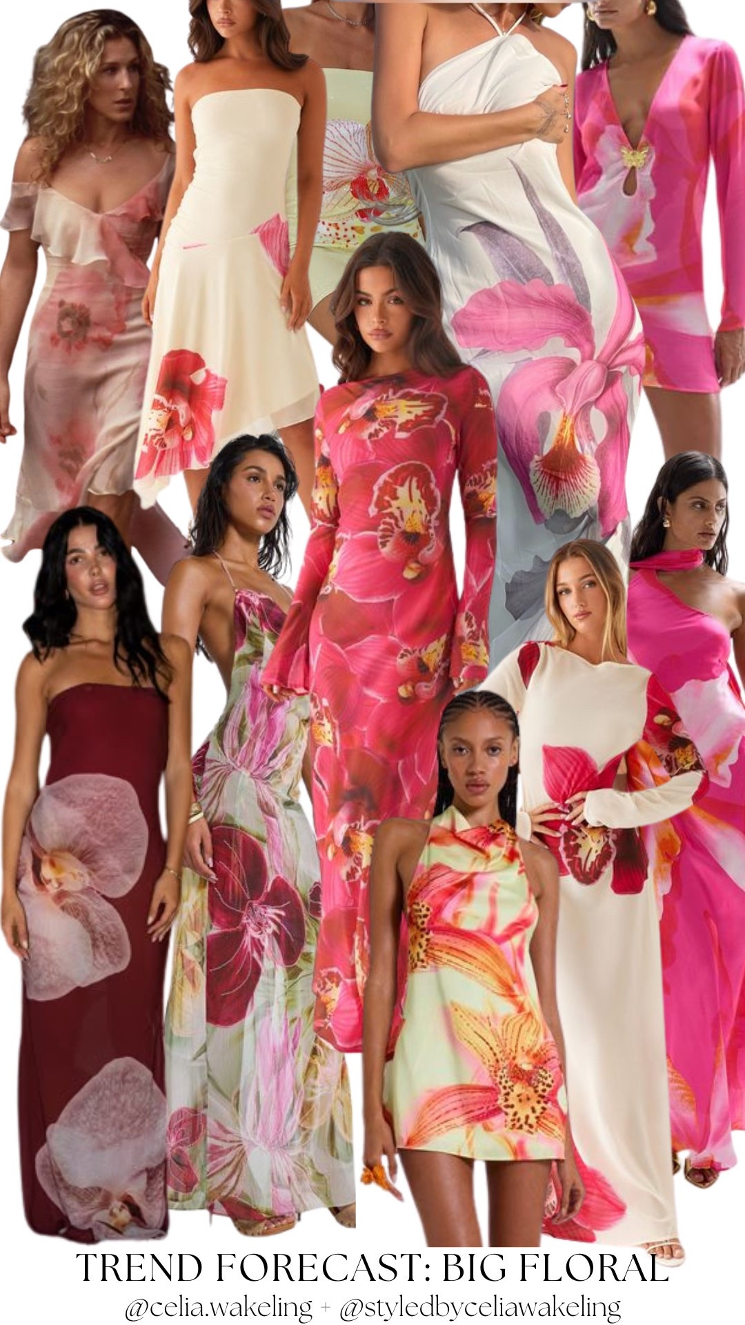 I love a bold floral moment especially an orchid or Lilly, so I’ve been loving more print options with blown out, wide scale floral prints! There are some gorgeous numbers from Peppermayo, Revolve, & ASOS!

These would be perfect for a tropical wedding guest dress or vacation dinner outfit!