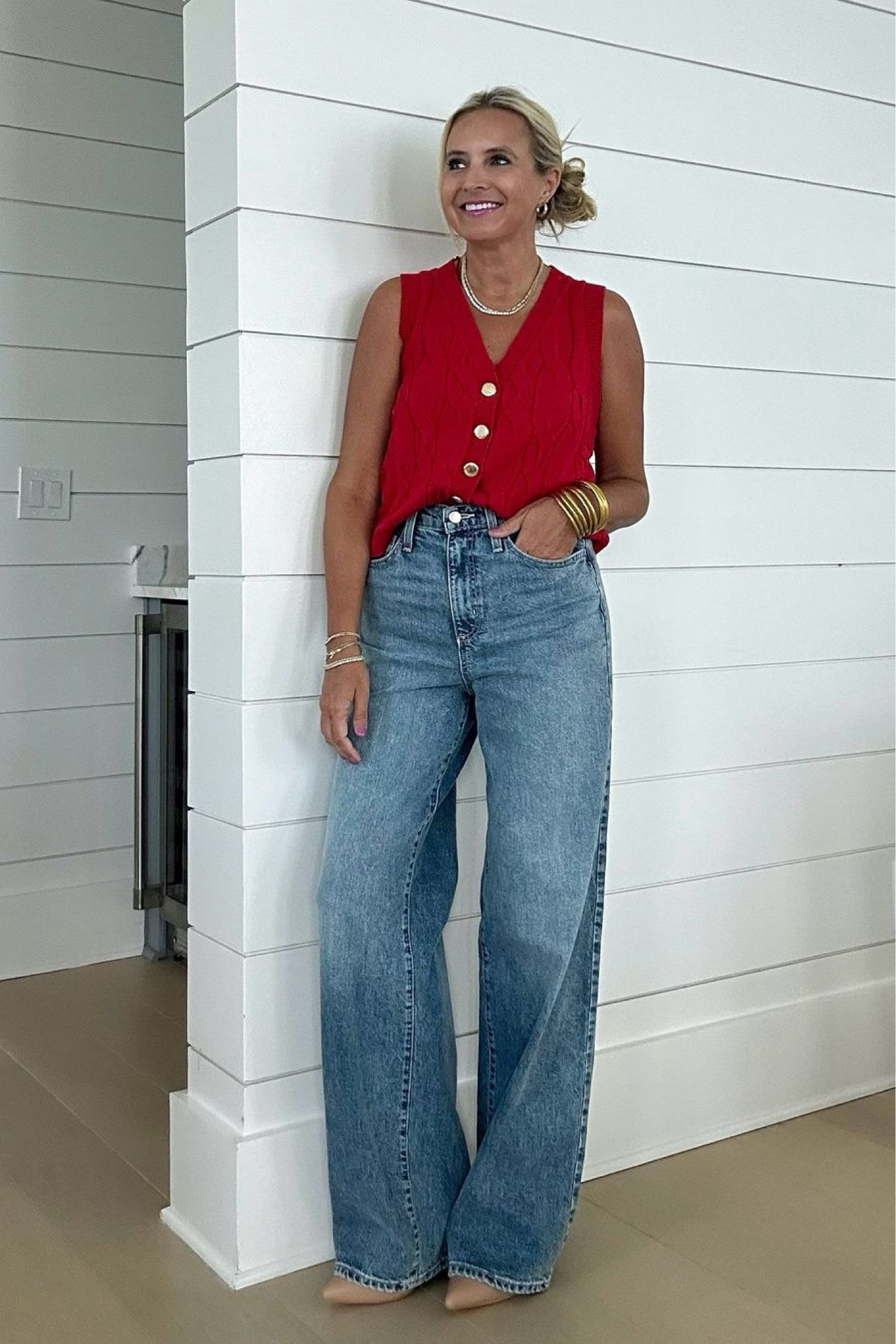 Okay target, loving this cable knit best high waisted denim. In a small vest and size 2 jeans. Target Tuesday

#LTKSeasonal #LTKStyleTip #LTKFindsUnder100