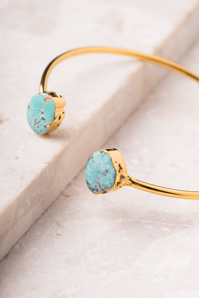 Gemma; Turquoise Stone Bracelet | Starfish Project
