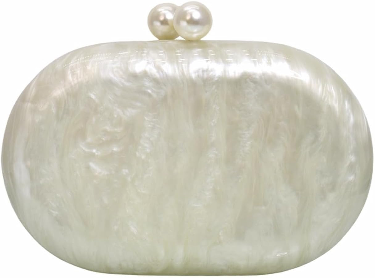 Women Puff Acrylic Clutch Purse Glitter Marble Acrylic Handbag Unique Evening Bag Chain Shoulder ... | Amazon (US)