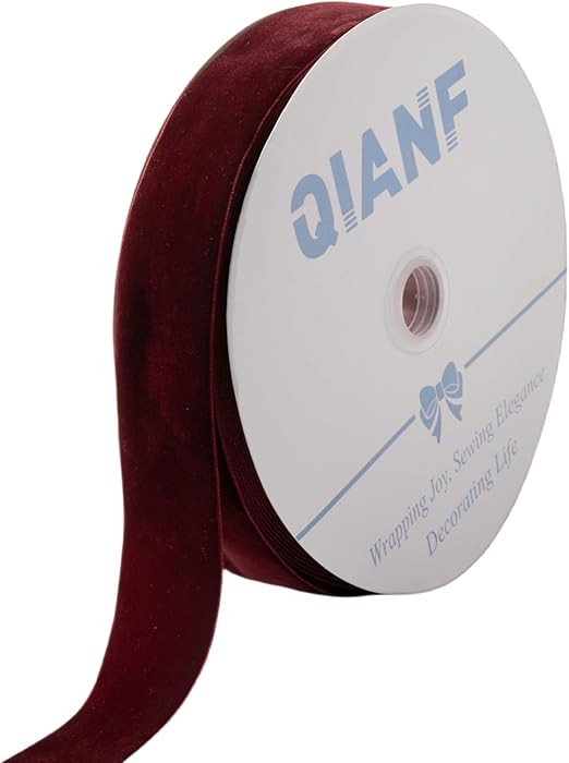 Velvet Ribbon, 1 1/2-Inch by 25-Yard Spool (Burgundy) | Amazon (US)
