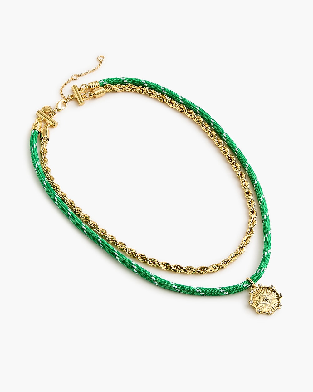 Corded gold charm layering necklace | J.Crew Factory