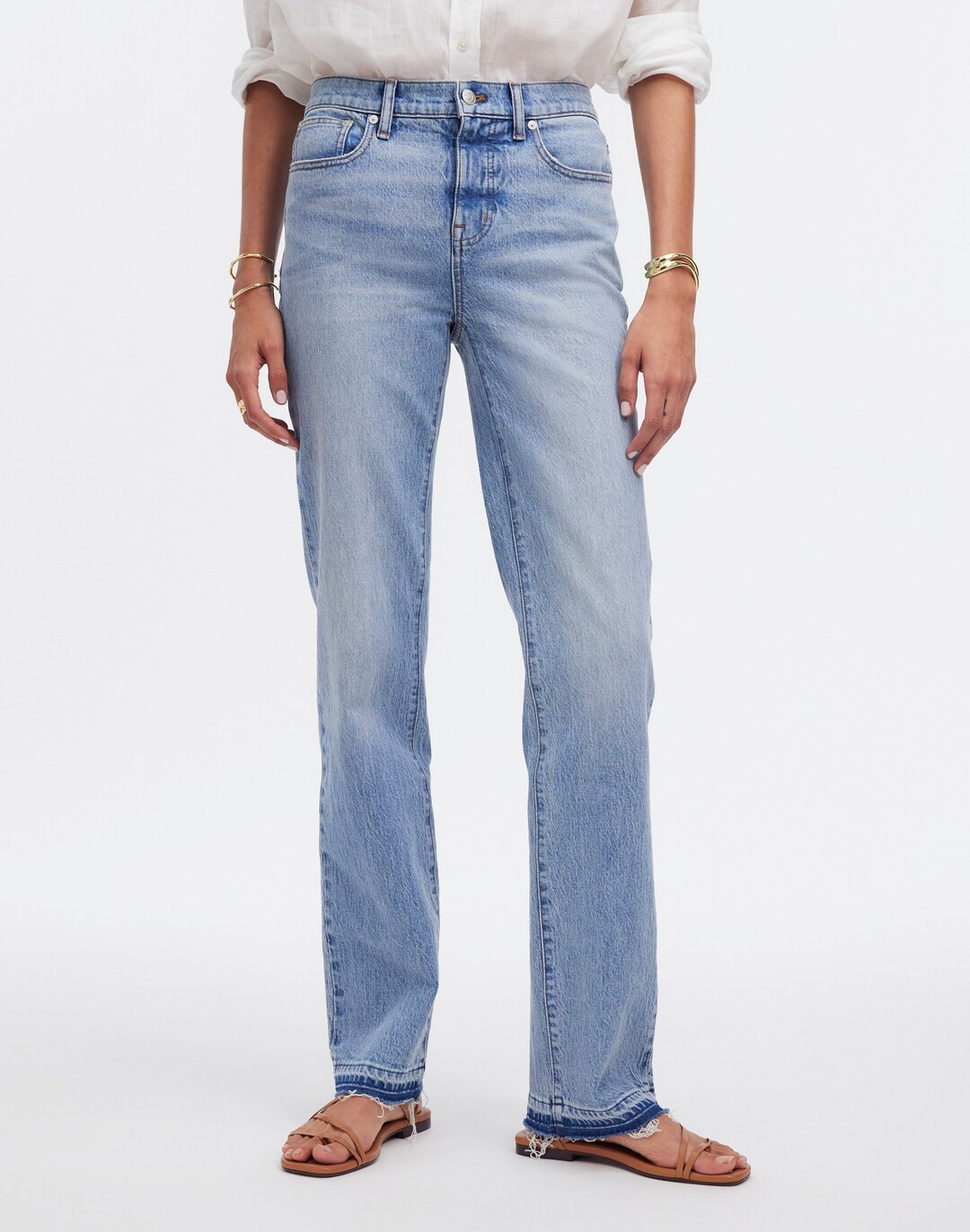The '90s Straight Mid-Rise Jean in Barbosa Wash | Madewell