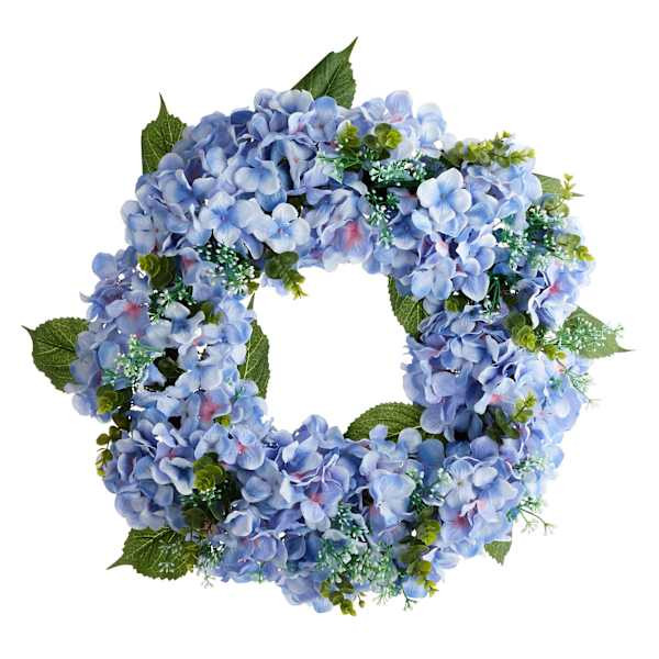 Blue Hydrangea Wreath, 24" | At Home