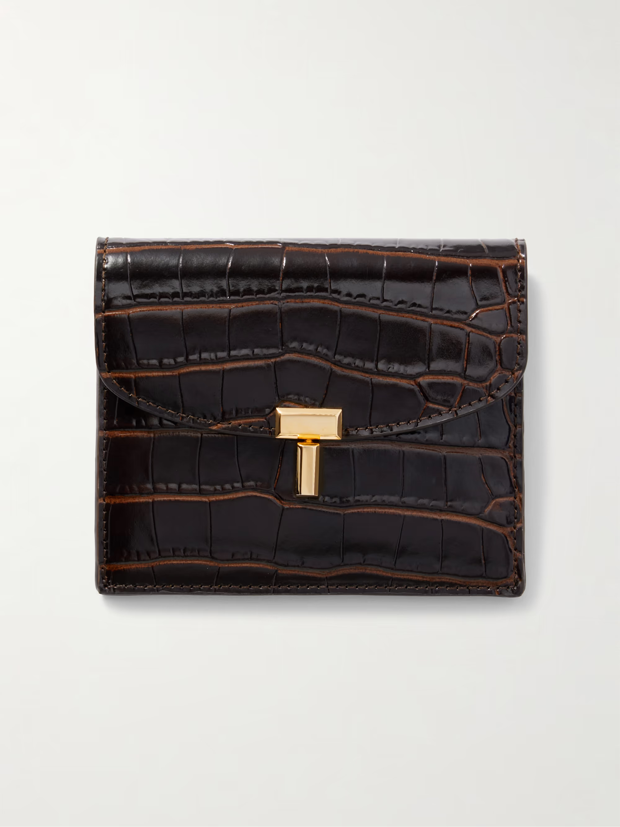 T-Lock croc-effect leather cardholder | NET-A-PORTER (UK & EU)
