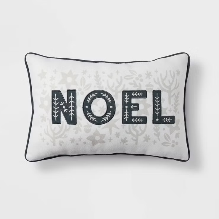 Reversible 'Noel'/Snowflake Decorative Lumbar Pillow - Wondershop™ | Target