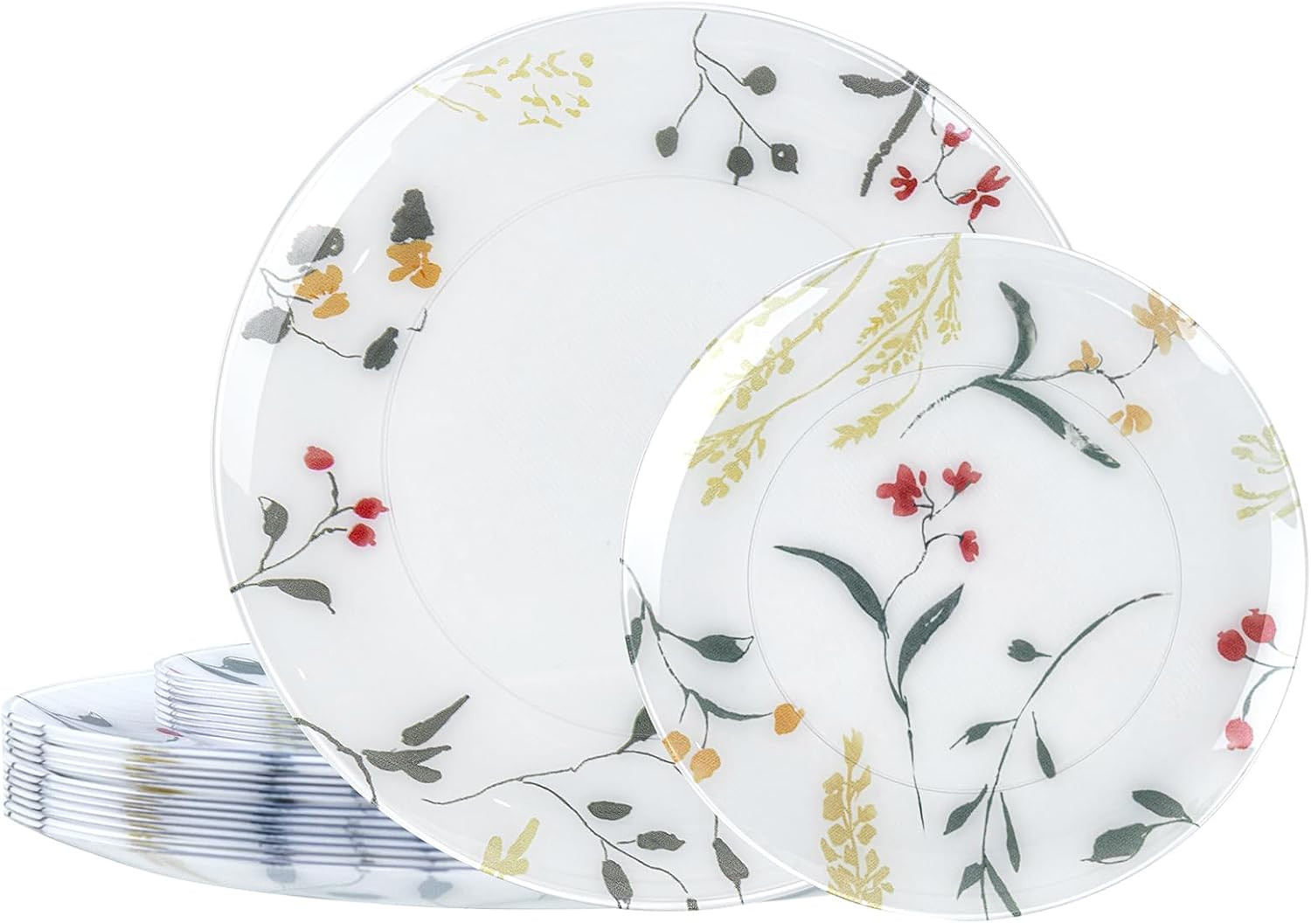 20Pcs Wildflower Plastic Plates - Spring Floral Plates Disposable | Amazon (US)