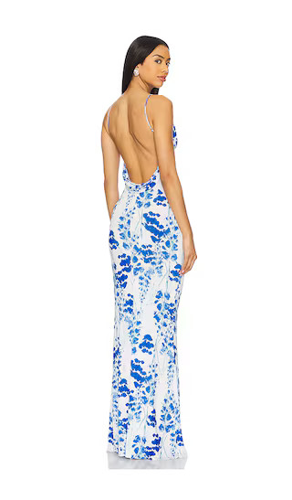 Beth Gown in Sapphire Floral | Revolve Clothing (Global)