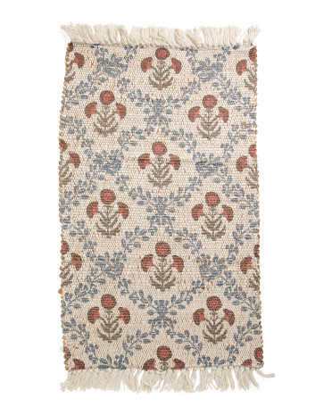 3x4.75 Jute Blend Floral Printed Scatter Rug | Home | Marshalls | Marshalls