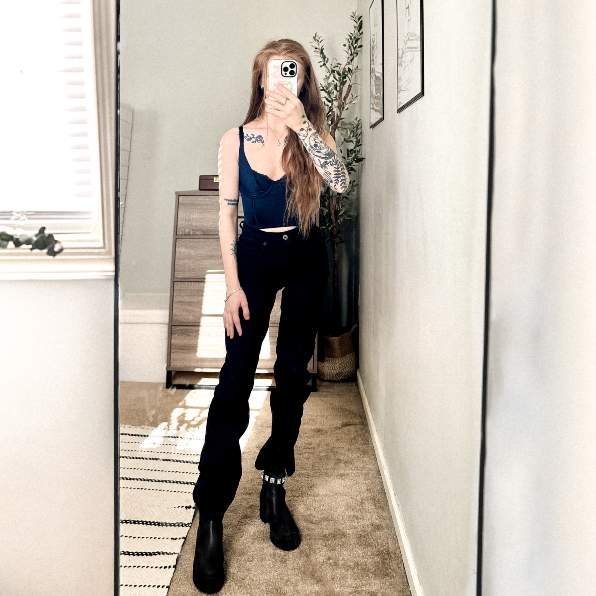 lace + leather + denim = a look 🥀⛓️🫶🏼 #corsettop #leatherboots #datenight #grungeoutfit #alternativestyle 

#LTKSpringSale #LTKstyletip #LTKparties