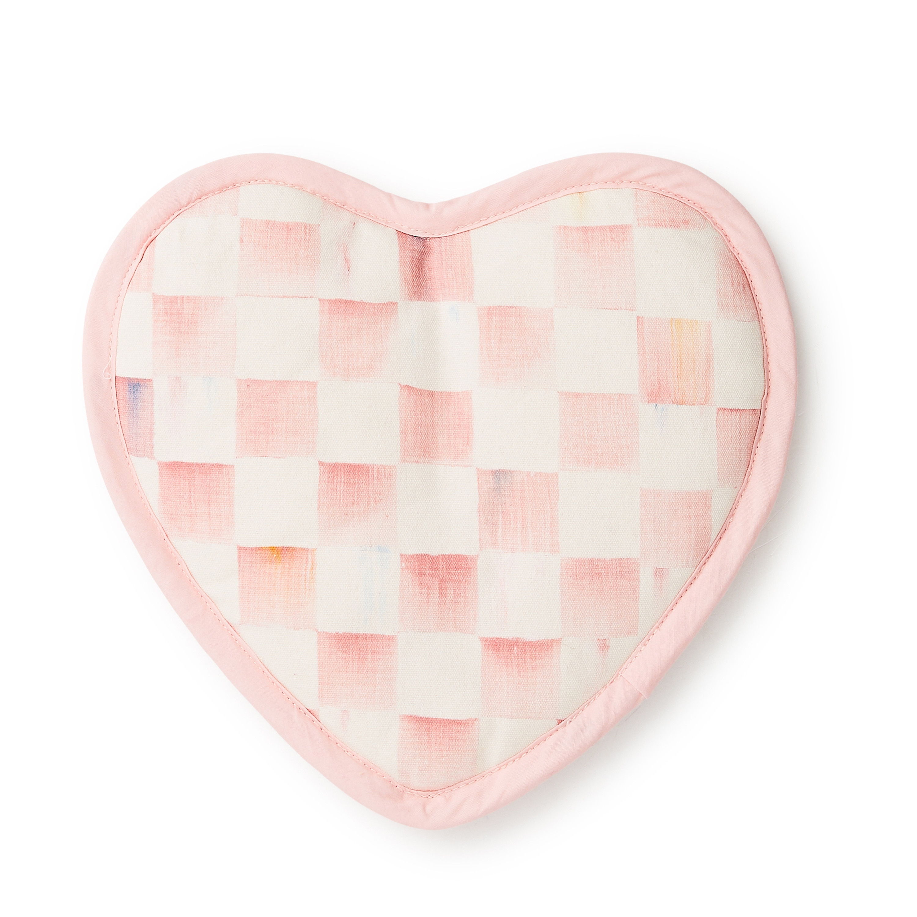 MacKenzie-Childs Rosy Check Heart Potholder | MacKenzie-Childs