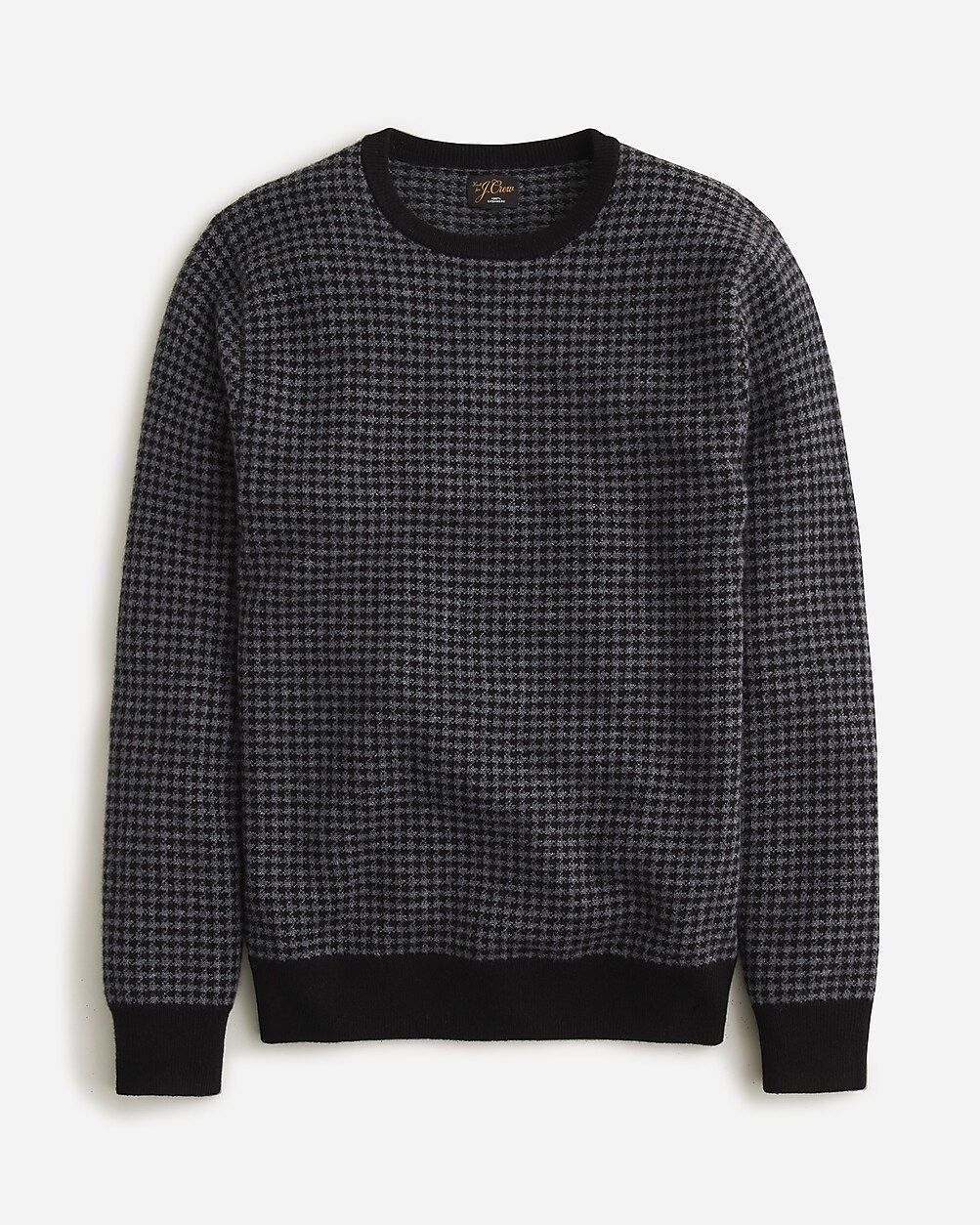Cashmere crewneck sweater in houndstooth | J.Crew US