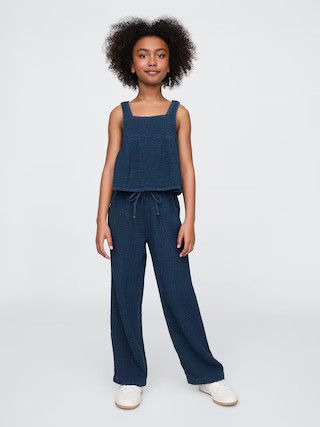 Kids Crinkle Gauze Denim Baggy Pants | Gap (US)