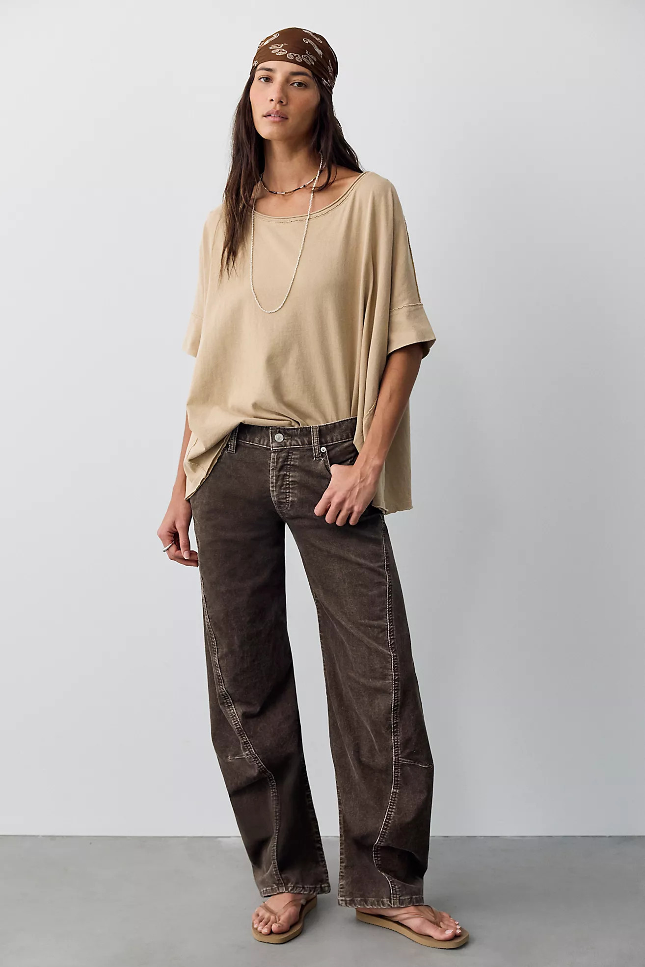 We The Free Fable Washed Cord Twisted Jeans | Free People (Global - UK&FR Excluded)