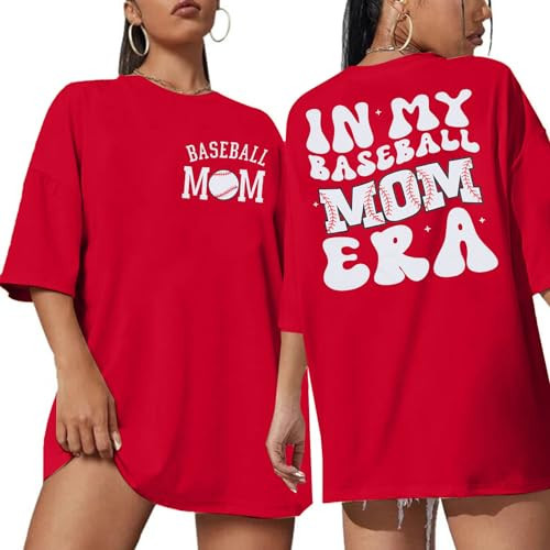 Baseball Mom Shirt Baseball Oversized Tshirt Women Game Day Season Vacation Short Sleeves Tops | Amazon (US)