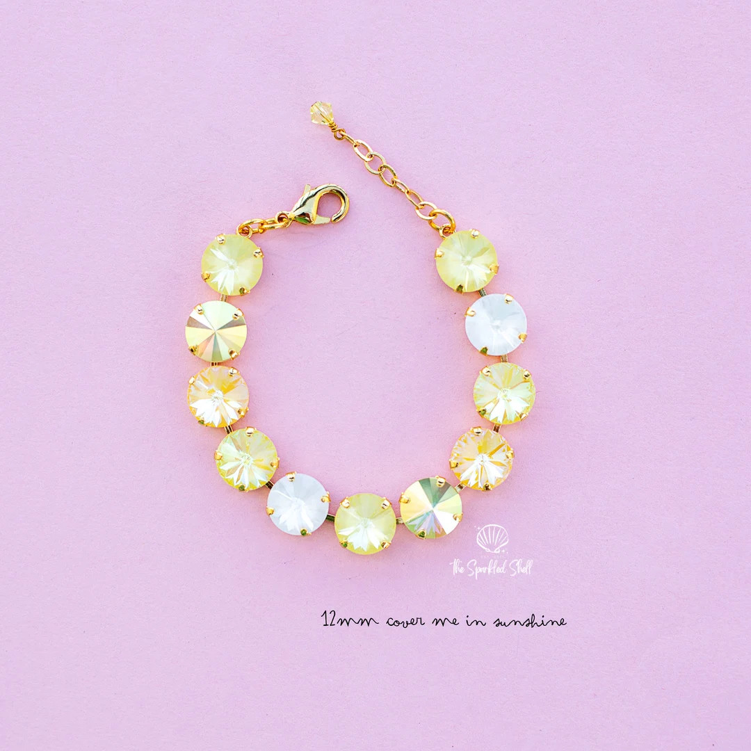 Cover Me in Sunshine - 12mm Rivoli Bracelet - Etsy | Etsy (US)
