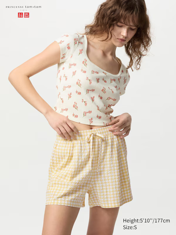 Seersucker Easy Shorts (Gingham) | UNIQLO (UK)