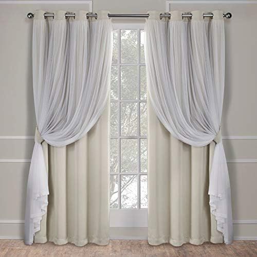 Exclusive Home Curtains Catarina Layered Solid Blackout and Sheer,Window, Curtain Panel Pair with... | Amazon (US)