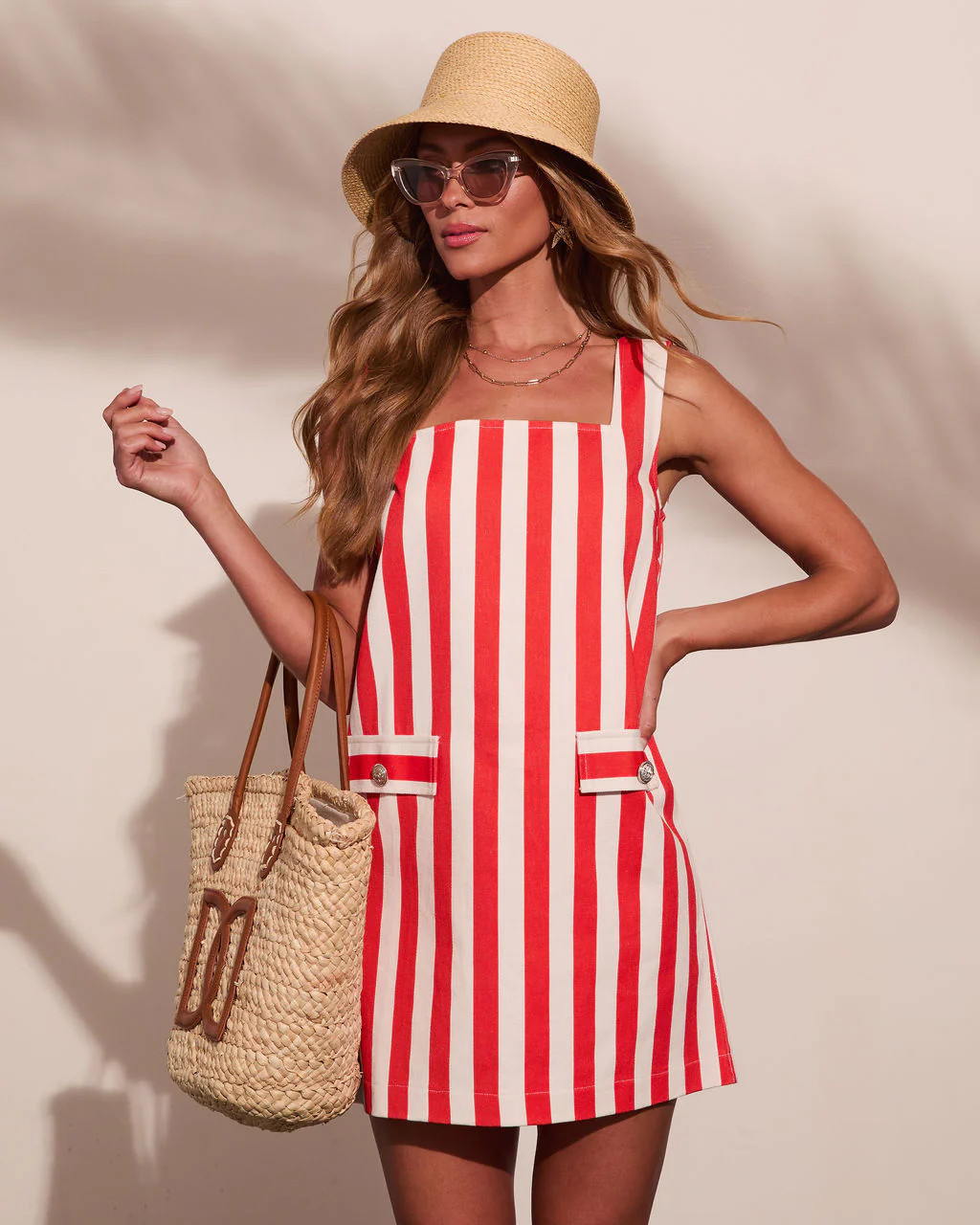 Heritage Tide Cotton Striped Shift Mini Dress | VICI