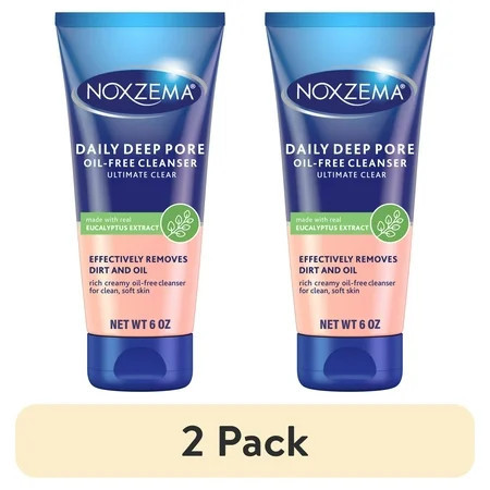 (2 pack) Noxzema Deep Pore Facial Cleanser Cream Daily Face Cleansing for All Skin Types 6 oz | Walmart (US)