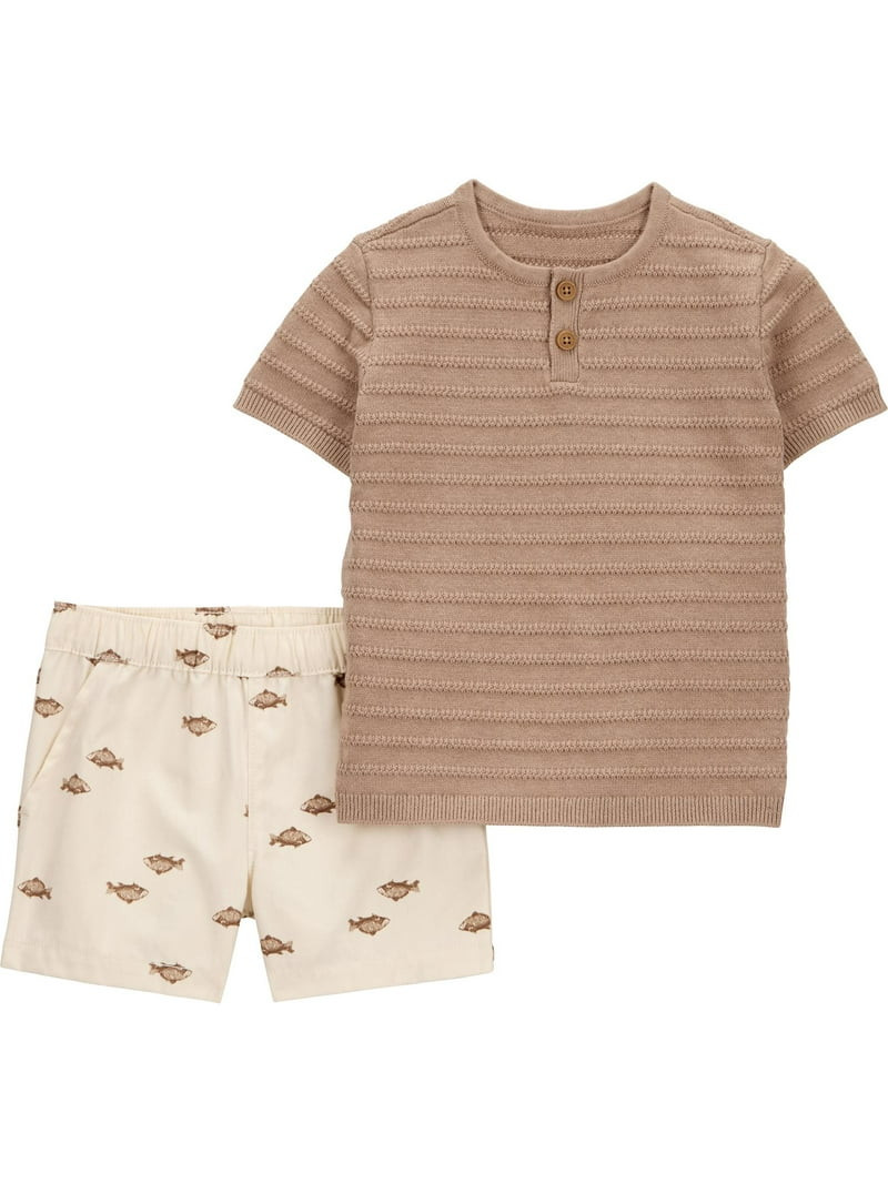 Carter's Child of Mine Baby and Toddler Boy Outfit Short Set, 2-Piece, Sizes 12M-5T | Walmart (US)