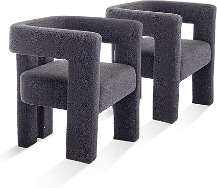 SZLIZCCC Living Room Chairs Set of 2, Modern Dining Chair, Fabric Armchair, Upholstered Barrel Ch... | Amazon (US)