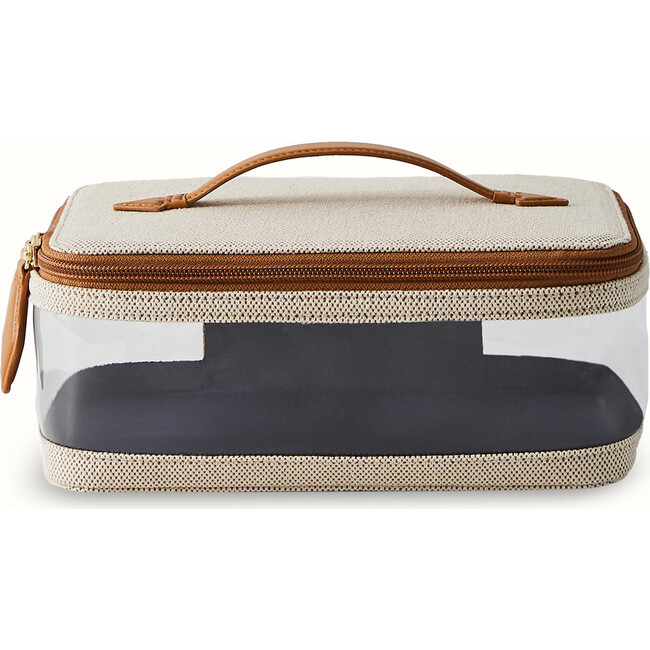 Monogrammable See-All Vanity Case, Scout Tan | Maisonette