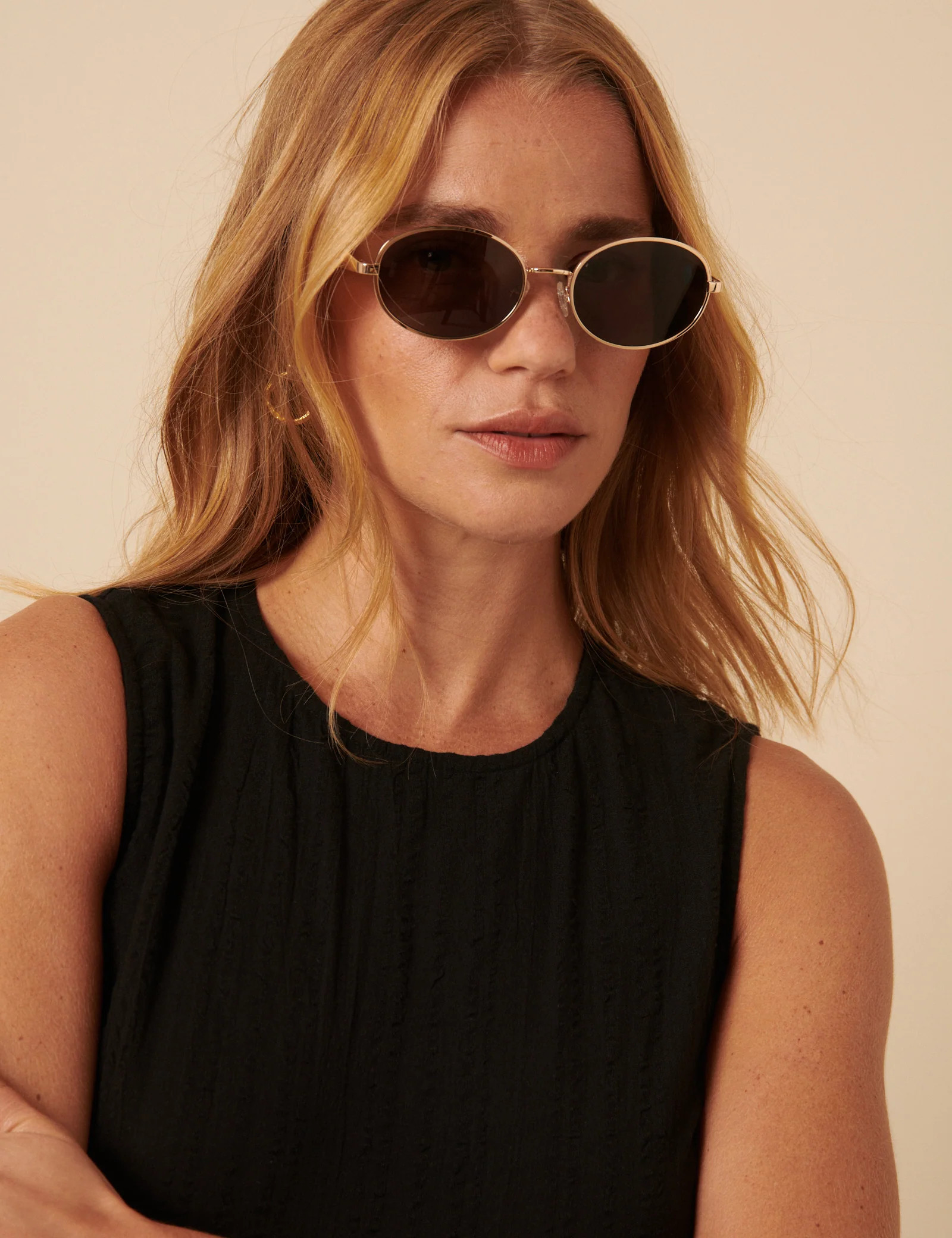 Gold Oval Sunglasses | Nobody's Child