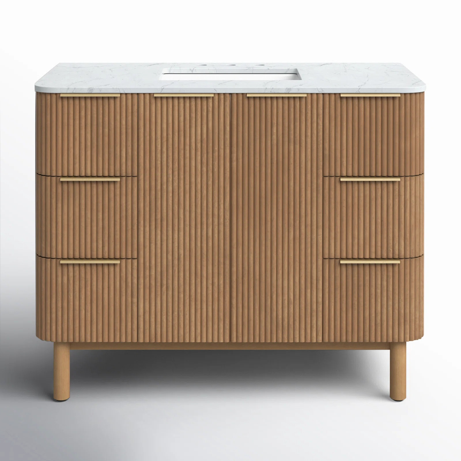 Nova 42" Marble Top Single Sink Vanity | Wayfair North America