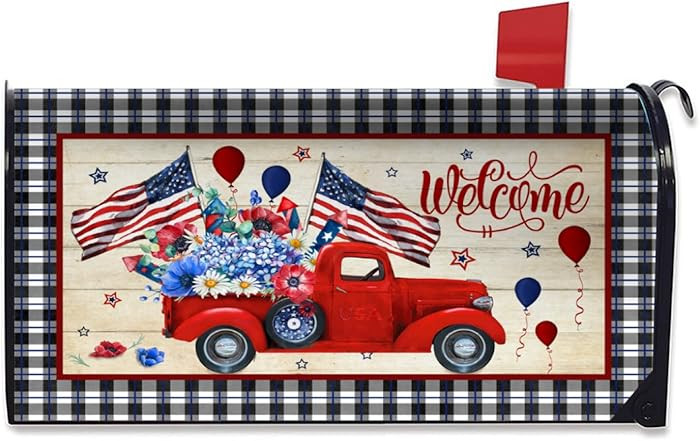 July 4Th Independence Day Mailbox Cover Magnetic Standard Size 18x21 Inch USA Patriotic American ... | Amazon (US)