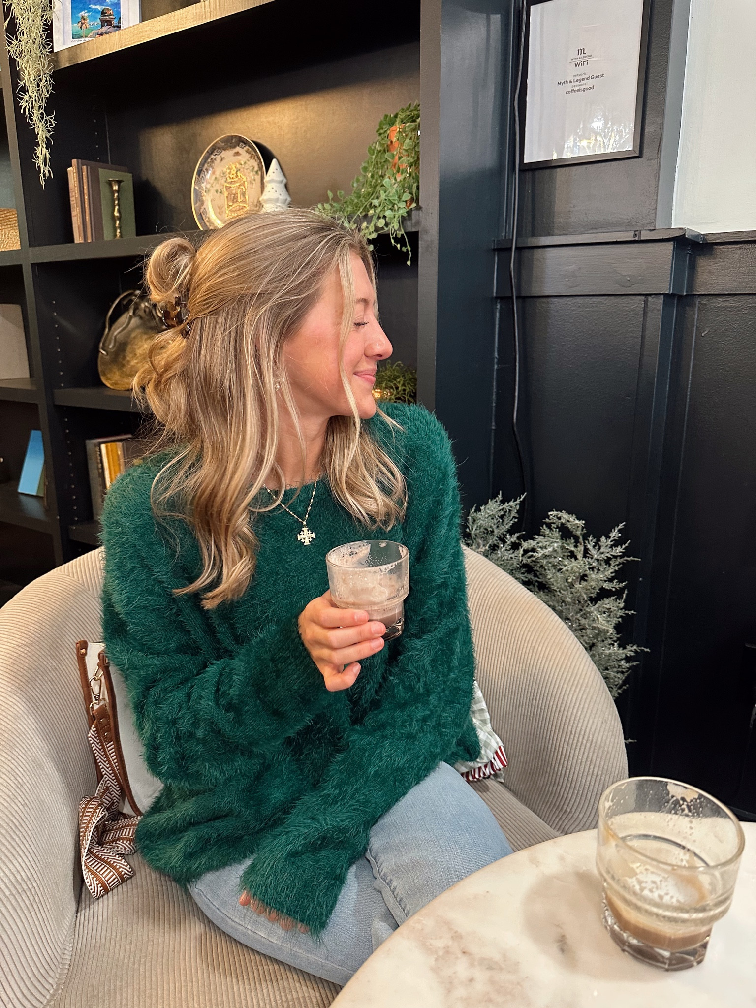 Fuzzy cozy green sweater! 

#LTKSeasonal #LTKHoliday