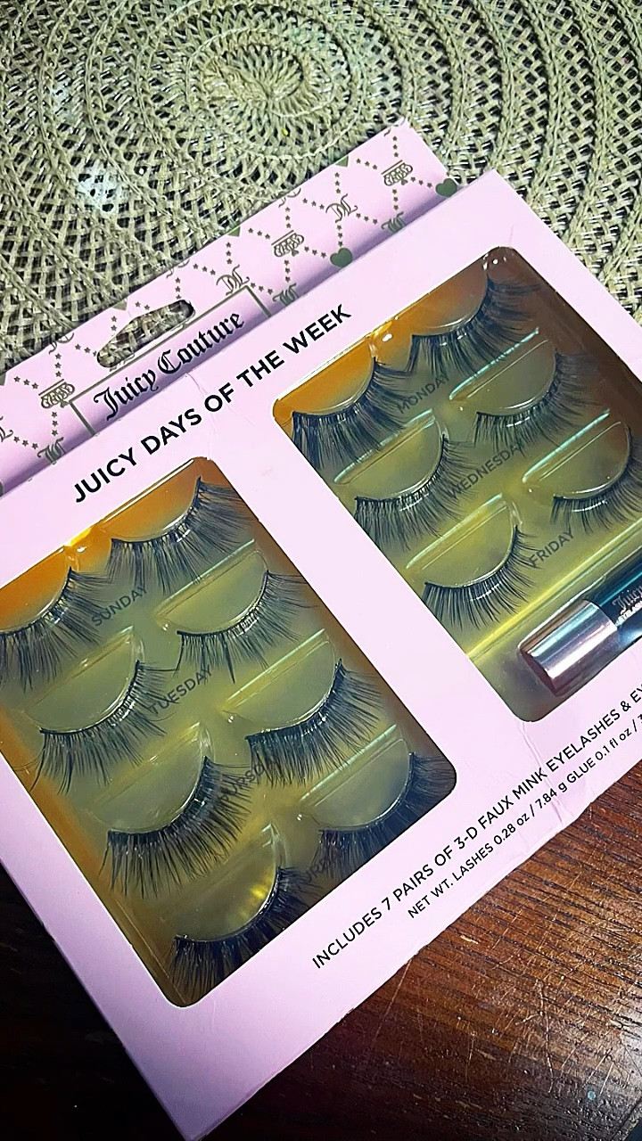 Juicy Couture ✨
Faux Mink Lash Kit
Juicy Days of the Week 
💞
Actual kit available on Amazon:
https://amzn.to/3IeTBQI

#LTKBeauty #LTKFindsUnder50