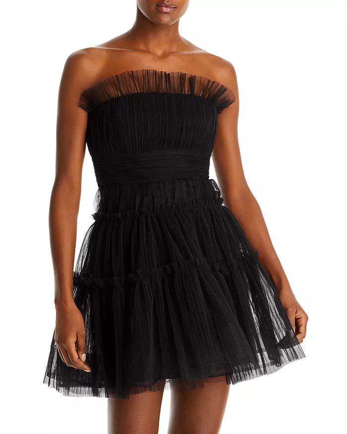 Strapless Tiered Tulle Mini Dress | Bloomingdale's (US)
