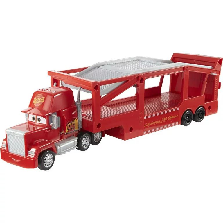 Disney and Pixar Cars Mack Hauler Truck with Ramp, 13-inch 12-Car Carrier | Walmart (US)
