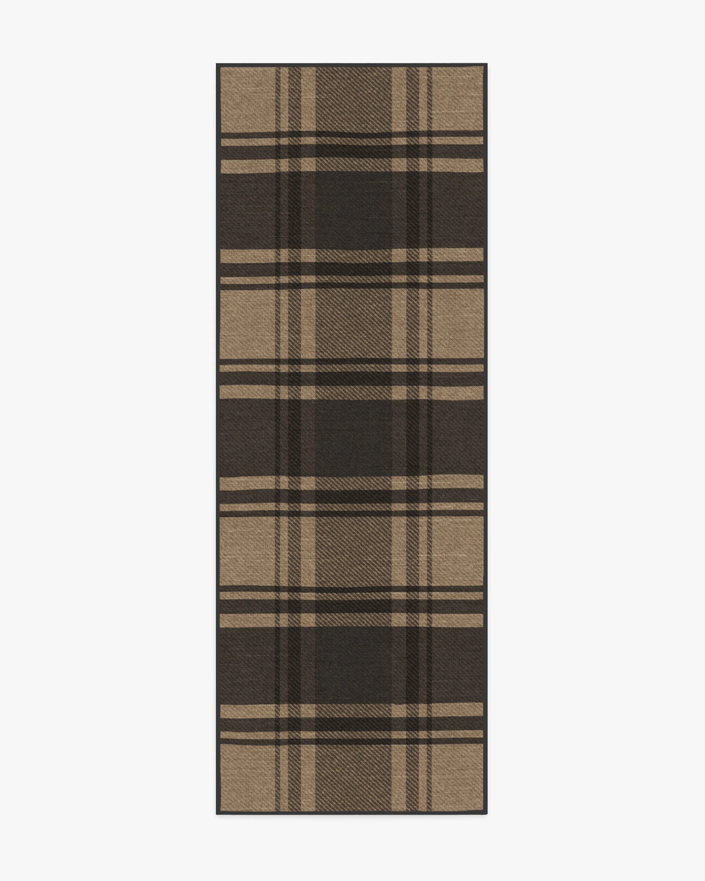 Easton Plaid Charcoal & Natural Rug | Ruggable