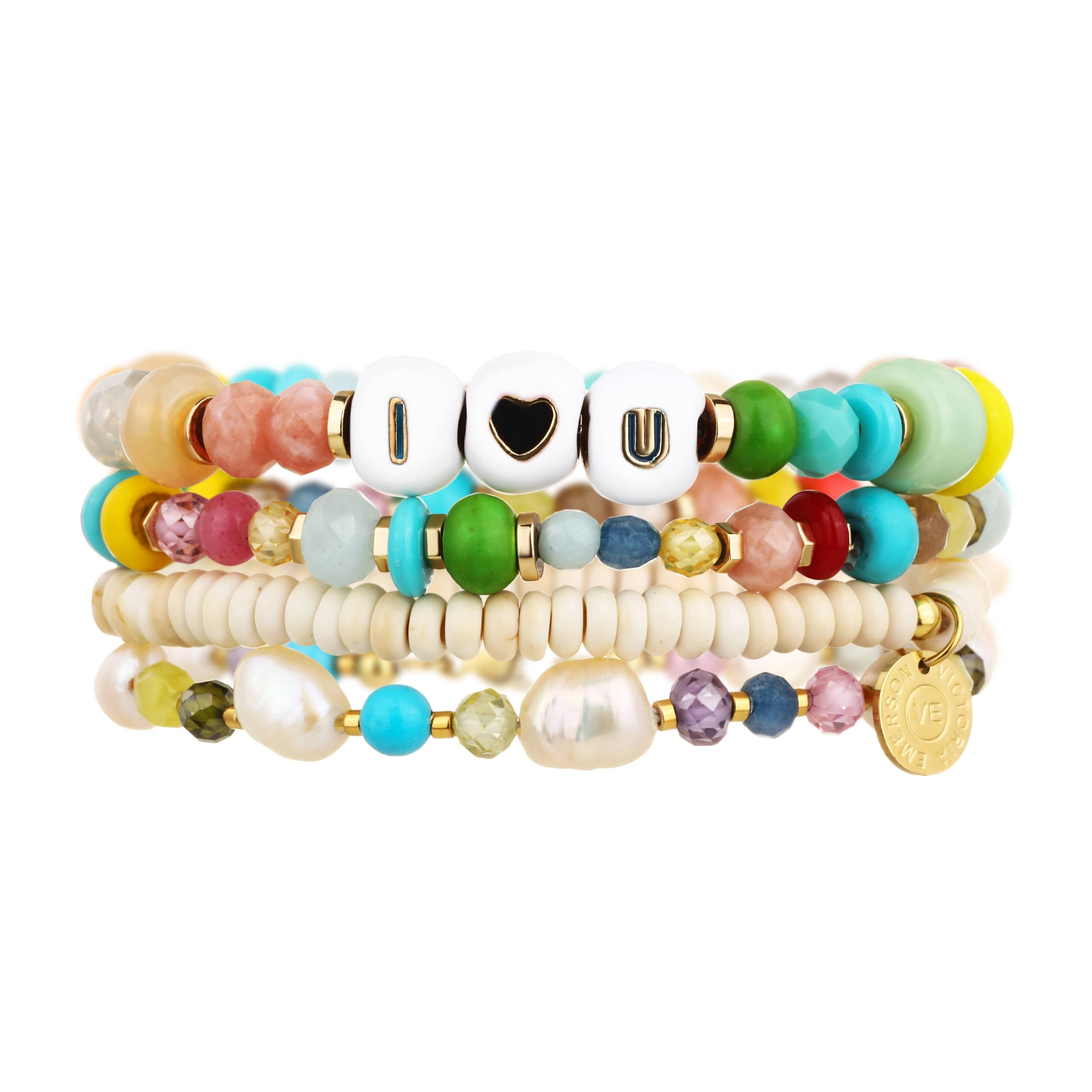 I Love You Stacking Bracelet Set | Victoria Emerson