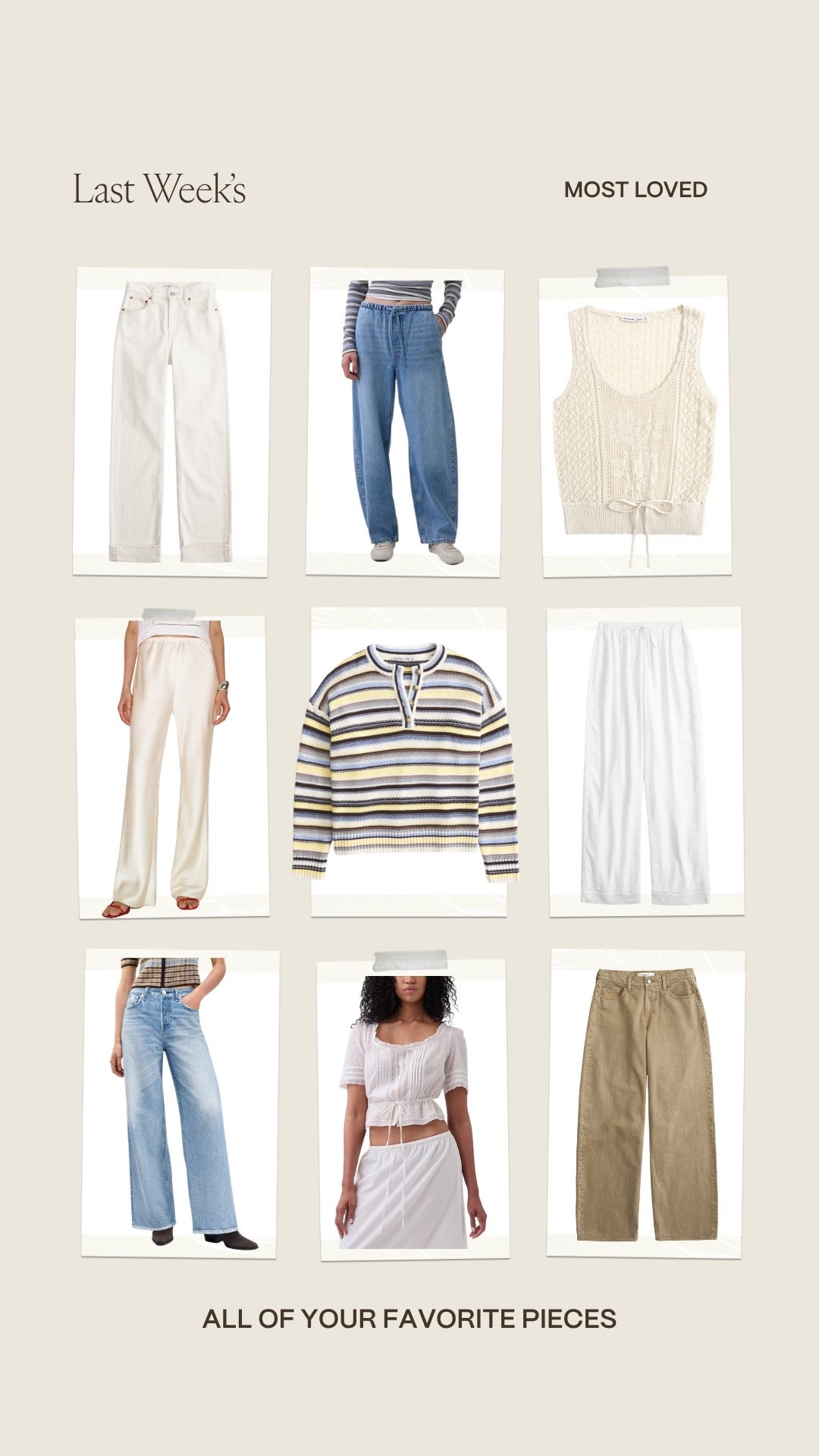 Your most loved from last week 🥰

Spring outfit, spring style, spring fashion, jeans, ecru jeans, denim, spring sweater, dinner outfit, casual outfit, weekend outfit 

#LTKmomlife #LTKSeasonal