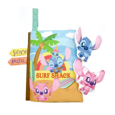 Disney Baby Stitch Deluxe Soft Book Surf Shack with Removable Characters Plush Toys | Target