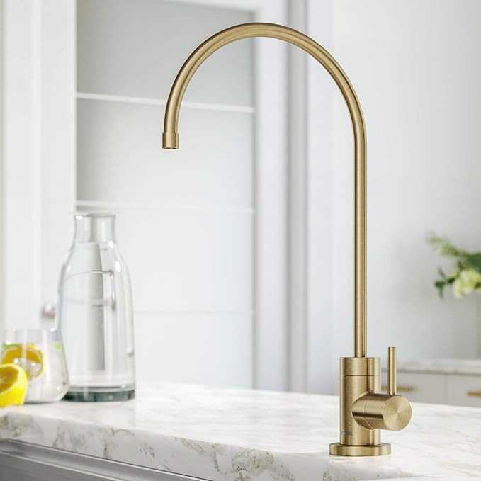 Kraus FF-100SFACB Purita 100% Lead Kitchen Water Filter Faucet, Spot Free Antique Champagne Bronz... | Amazon (US)