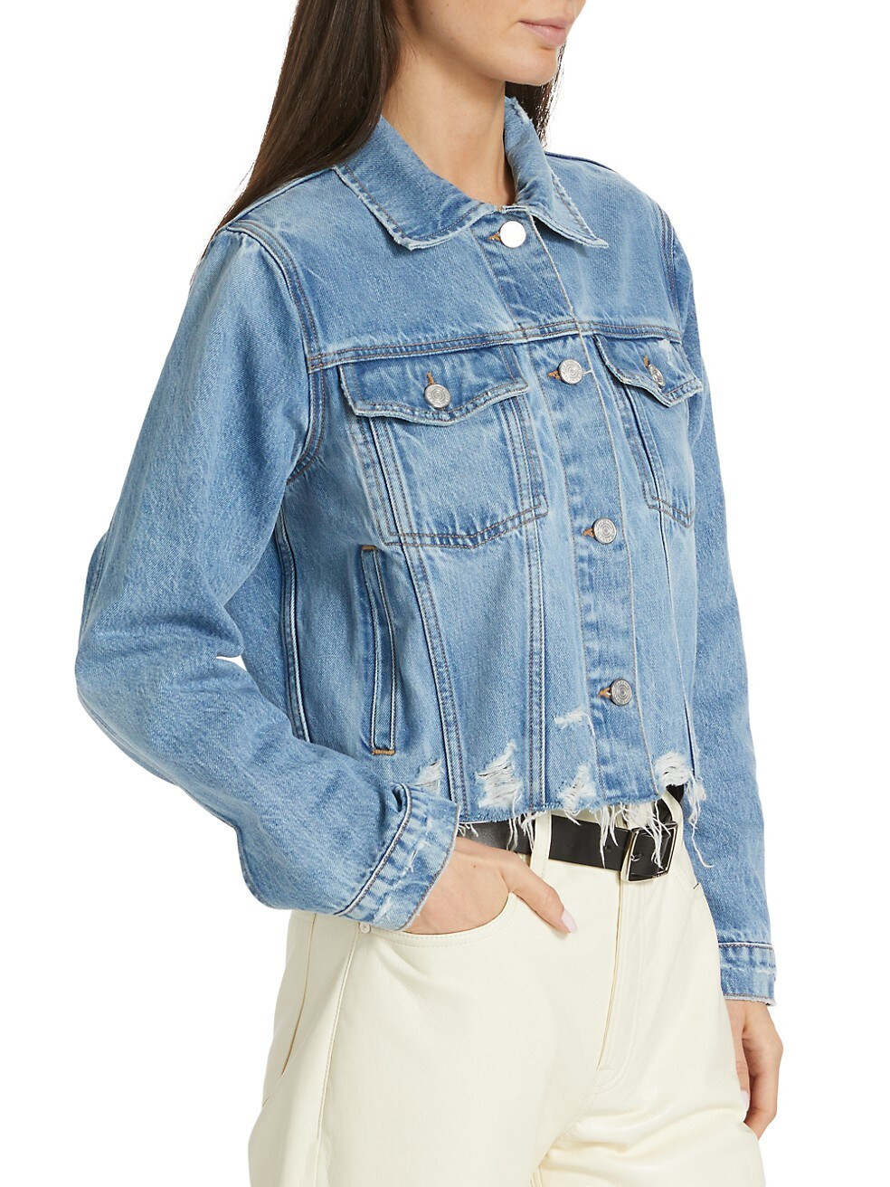 Destroyed Vintage Denim Jacket | Saks Fifth Avenue