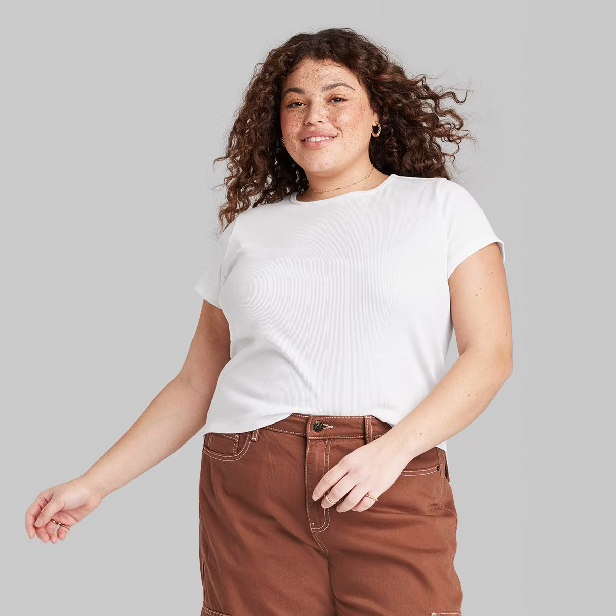 Women's Short Sleeve Ribbed Baby T-Shirt - Wild Fable™ | Target