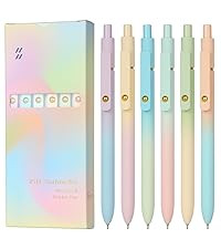Ddaowanx Gel Pens, 6 Pcs 0.5mm Quick Dry Black Ink Pens Fine Point Smooth Writing Pens, Cute Offi... | Amazon (US)