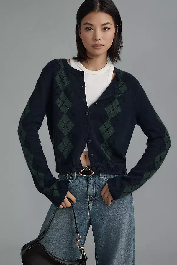 Clara Cashmere Crew Cardigan Sweater | Anthropologie (US)